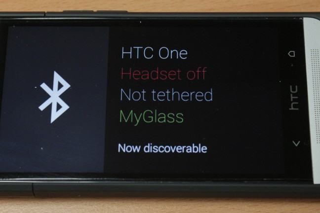 Conexão do Bluetooth no Glass
