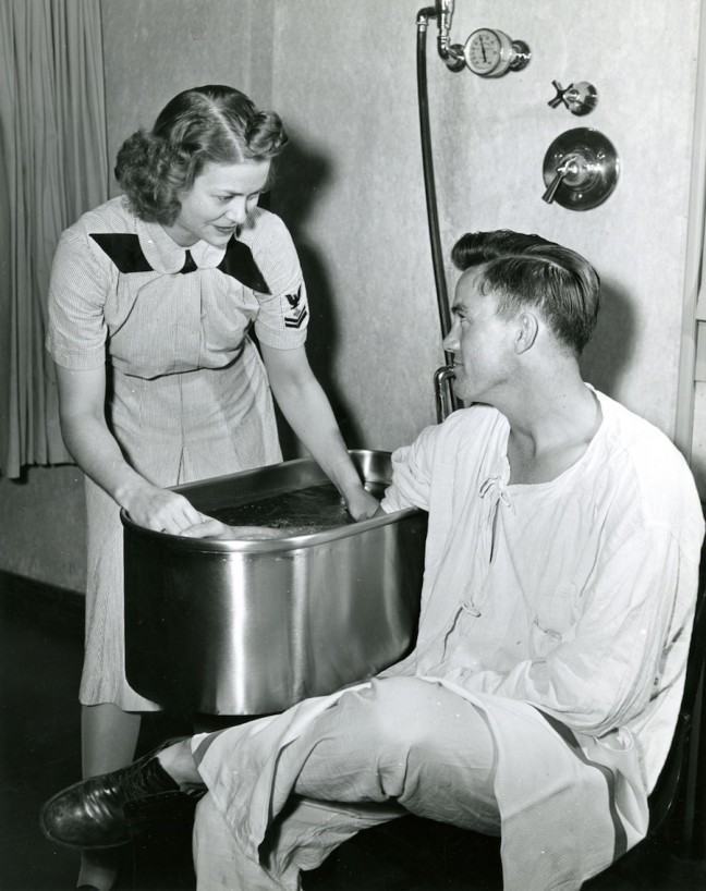Nurse with sailor, ca. 1940s.