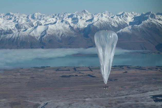 Balão do Project Loon lançado na Nova Zelândia (Imagem: Google)