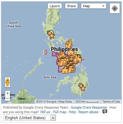 Google Maps marca abrigos nas Filipinas
