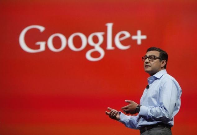 Vic Gundotra falando sobre o Google+ no Google I/O 2013