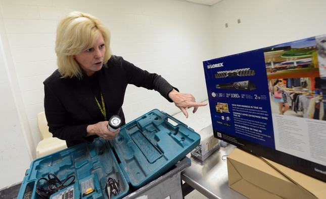 Santa Clara County Sheriff Laurie Smith talks about the security cameras purchased for installation in module 4A in the Santa Clara County Main Jail in San Jose, Calif., on Wednesday, March 2, 2016. Smith purchased security cameras herself at Costco to install in the wake of incidents involving inmates and guards at the jail. Installation has just begun by county facilities workers. The cameras were purchased after the county learned its plan to buy cameras through normal channel could drag on for 2 years. (Dan Honda/Bay Area News Group)