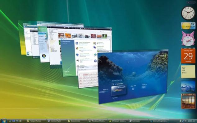 Windows Vista em toda a sua glória (Crédito: Reprodução/Microsoft)