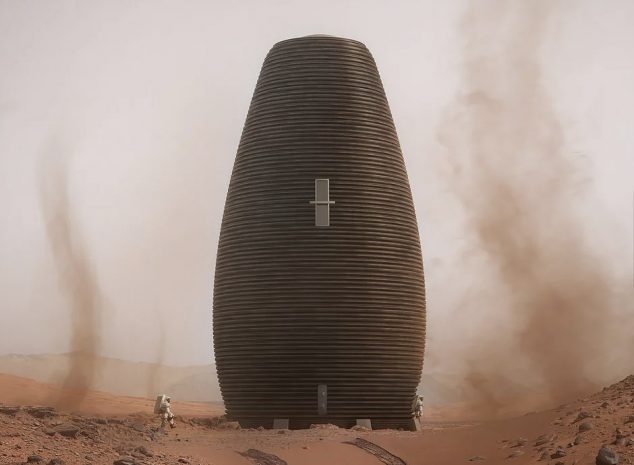 Concurso de Habitats 3D para Marte – Projeto Marsha do Team AI. SpaceFactory