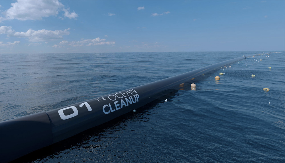 Sistema de barreiras flutuantes do The Ocean Cleanup será lançado em breve. 