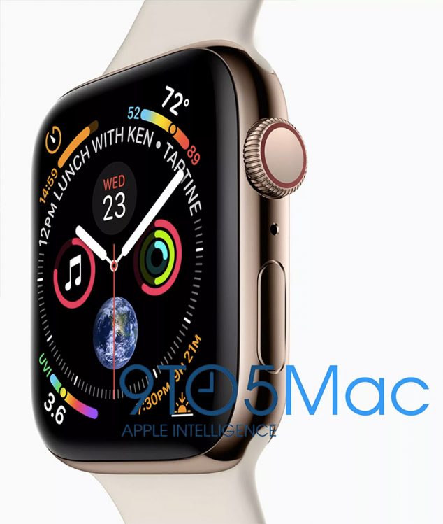 Além do iPhone XS, o Apple Watch Series 4 também apareceu em imagem vazada antes do lançamento, marcado pela Apple para o dia 12/09.
