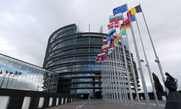 Sede do Parlamento Europeu em Estrasburgo, França (Crédito: Frederick Florin/AFP/Getty Images)