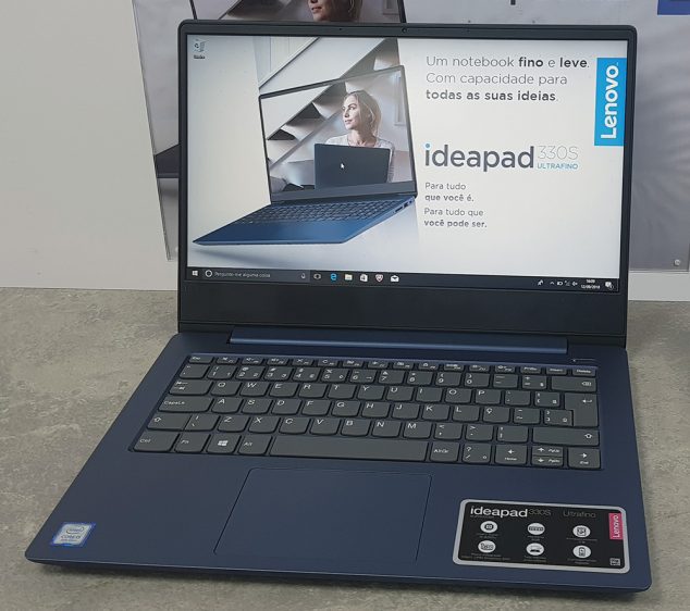 Ideapad 330S de 14 polegadas apresentado pela Lenovo na sua fábrica de Indaiatuba, São Paulo. 