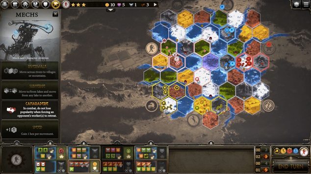 Jogo de tabuleiro Scythe ganhou uma versão digital na Steam. 