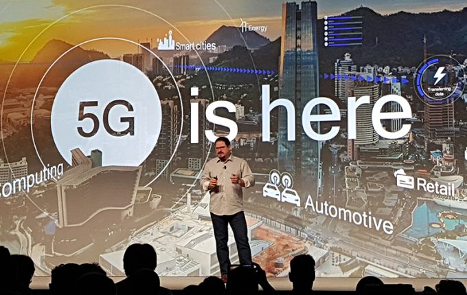 Presidente da Qualcomm Cristiano Amon fala sobre 5G no evento de lançamento do Snapdragon 855