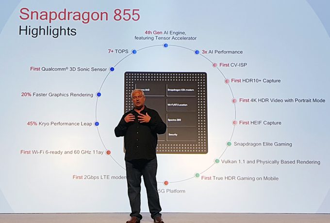 Keith Kressin da Qualcomm mostra os pontos altos do Snapdragon 855