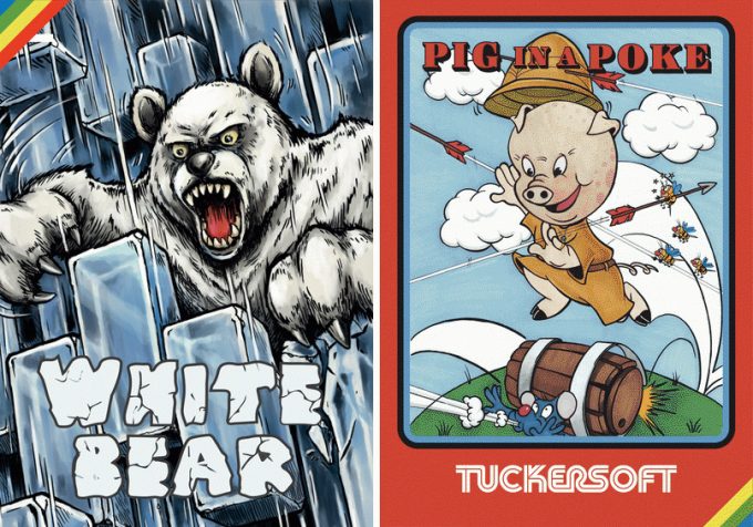 White Bear e Pig in a Poke são dois jogos da empresa de software fictícia Tuckersoft de Black Mirror: Bandersnatch