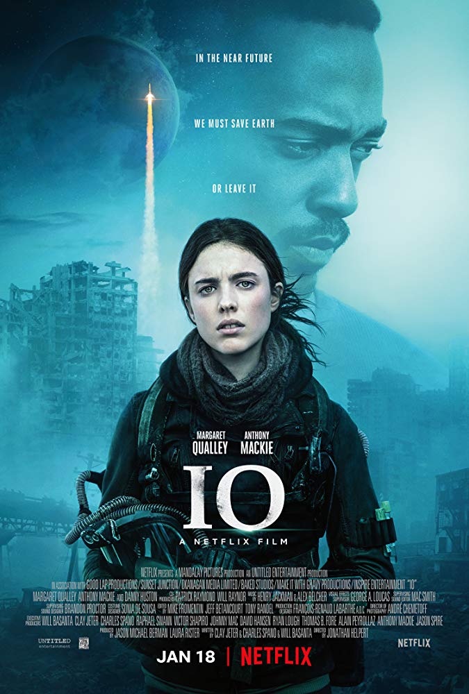 Poster de Io, novo filme de ficção científica da Netflix com Anthony Mackie e Margaret Qualley