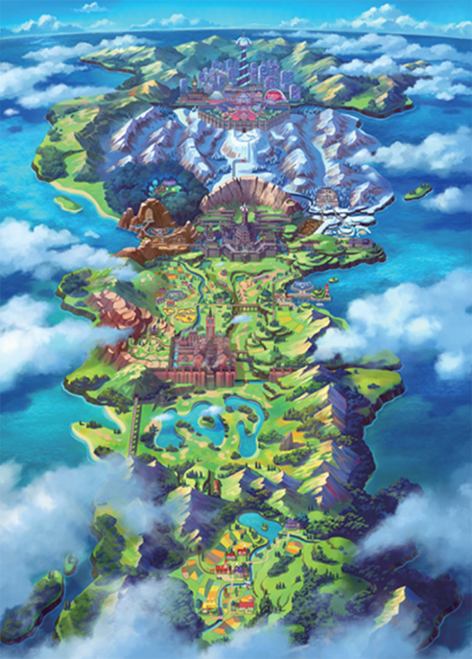 galar region pokemon sword e shield