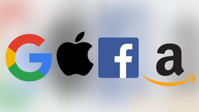 Logos Google, Apple, Facebook, Amazon