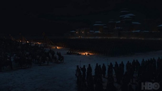 A batalha mais escura de todas em imagem de divulgação do episódio 3 da 8a temporada de Game of Thrones, The Long Night