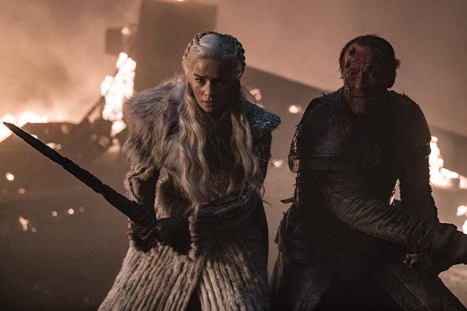 Dany e Ser Jorah em imagem de divulgação do episódio 3 da 8a temporada de Game of Thrones, The Long Night
