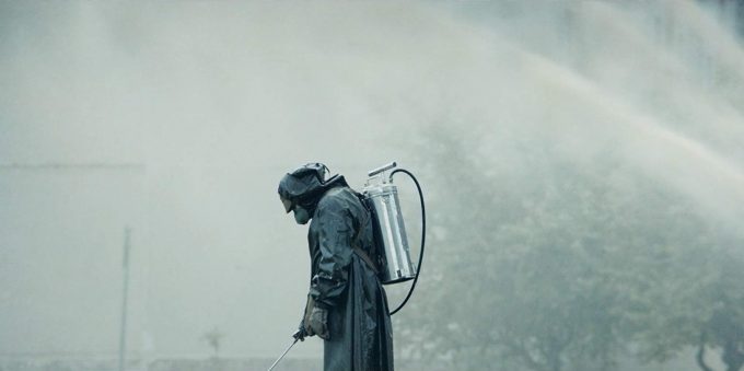 A cena clássica do pôster de Chernobyl é deste quarto episódio
