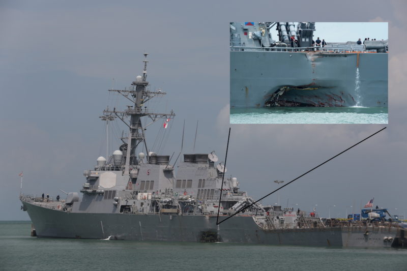 Rombo em navio da marinha dos EUA