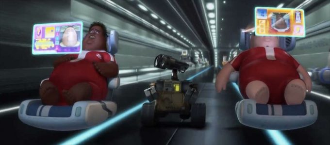 Cadeira voadora do filme Wall-E pode ter sido umas das inspirações do S-Pod, mas a Segway nunca admitiria isso. 