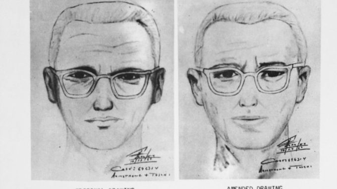 Detalhe de cartaz de procurado do "assassino do Zodíaco", com retratos falados baseados nas descrições de testemunhas (Crédito: San Francisco Police Department/Getty Images)