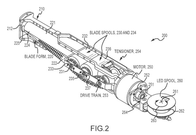 Uma das imagens na patente descreve os mecanismos internos (Imagem: Reprodução/Google)