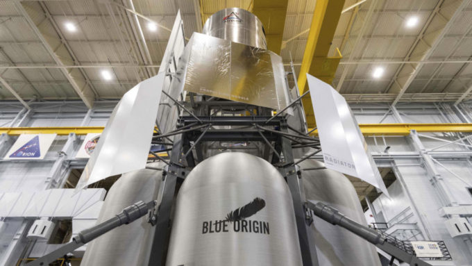 Detalhe do Integrated Lander Vehicle da Blue Origin (Crédito: Divulgação/Blue Origin)