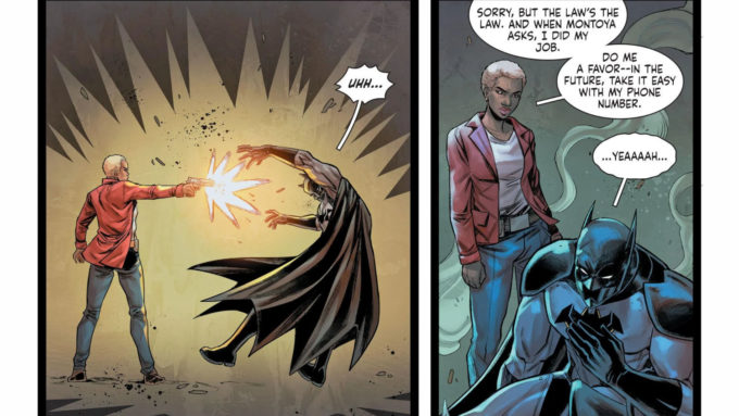 Nunca diga para uma tira fula com você que seu traje é à prova de balas (Crédito: Reprodução/DC Comics/Warner)
