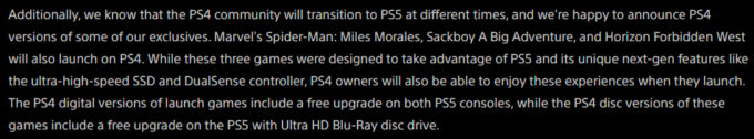 Sony prometeu que Horizon Forbidden West teria upgrade gratuito do PS4 para PS5 (Crédito: Reprodução/Sony)
