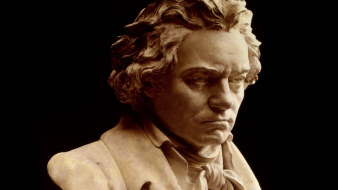 Busto de Beethoven do escultor alemão Hugo Hagen (1818-1871), baseado na máscara mortuária do compositor. Acervo da Biblioteca do Congresso dos EUA (Crédito: W. J. Baker/Library of Congress)
