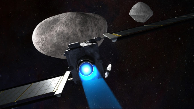 O DART foi criado como um sistema de defesa planetária, para desviar asteroides (Crédito: NASA/Johns Hopkins Universrity Applied Physics Laboratory)