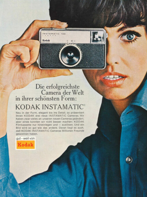 Em alemão: "a câmera de maior sucesso no mundo em sua forma mais bela". Sutil (Crédito: Reprodução/acervo internet)