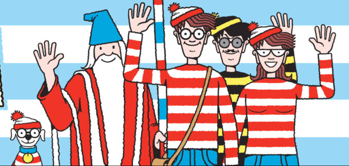 Wally, ou Waldo nos EUA, anda com uma bengala; quem usa uma sombrinha é a Wenda (Crédito: Divulgação/DreamWorks Classics) / efeito mandela