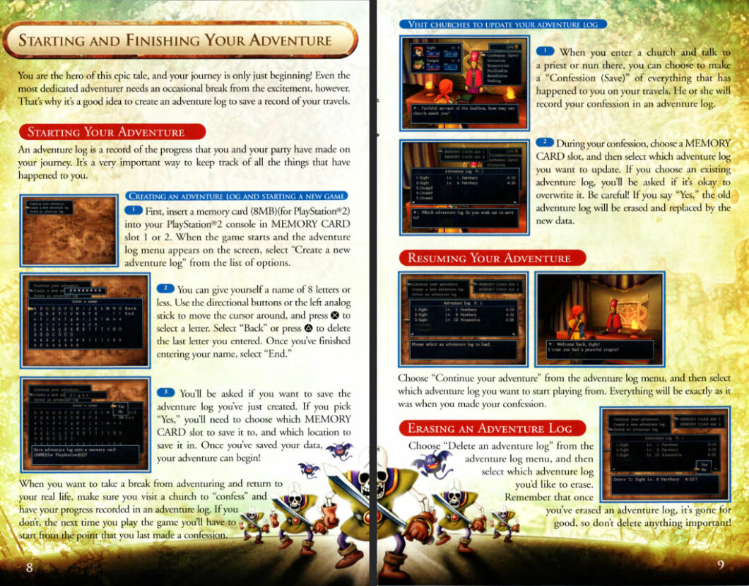 Dragon Quest VIII - Manuais de jogos