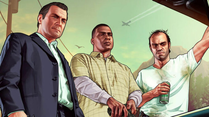 Michael, Franklin e Trevor, protagonistas de GTA V (Crédito: Rockstar North/Rockstar Games)