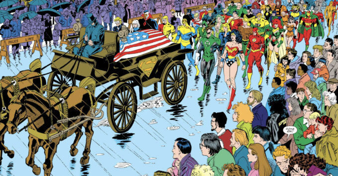 O funeral do Super foi um evento por si só (Crédito: Reprodução/DC/Warner Bros. Discovery)