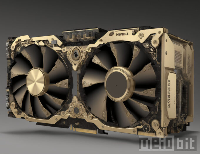 Uma GeForce steampunk, because of reasons (Crédito: Stable Diffusion/Meio Bit)