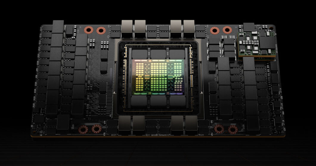 Nvidia H100 Tensor Core, a GPU mais potente e cara do mundo (Crédito: Divulgação/Nvidia)