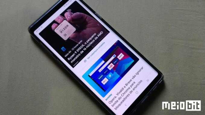 Google News em dispositivo Android (Crédito: Ronaldo Gogoni/Meio Bit)