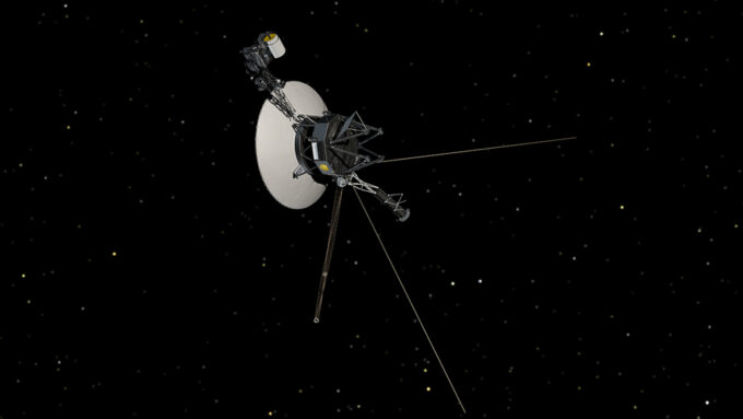 Representação artística da sonda Voyager 2 (Crédito: JPL-CalTech/NASA)