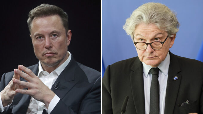 Elon Musk deu uma resposta atravessada (como sempre) aos questionamentos de Thierry Breton, comissário da UE; agora veio a investigação formal (Crédito: Getty Images)