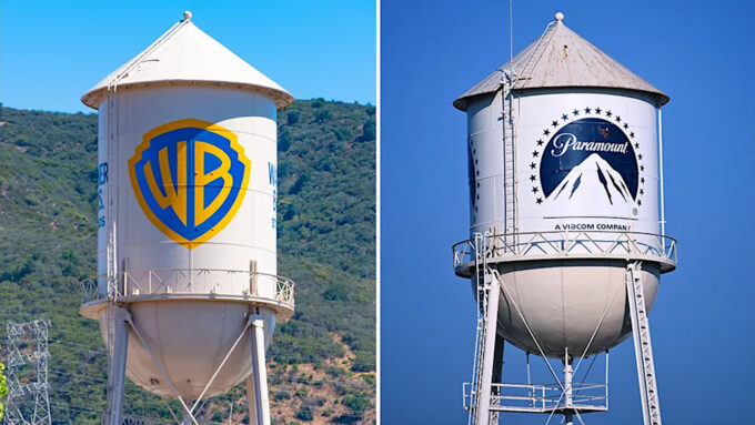 Warner e Paramount estão considerando compartilhar suas caixas d'água (Crédito: AaronP/Bauer-Griffin/GC Images/Michael Buckner/Variety)