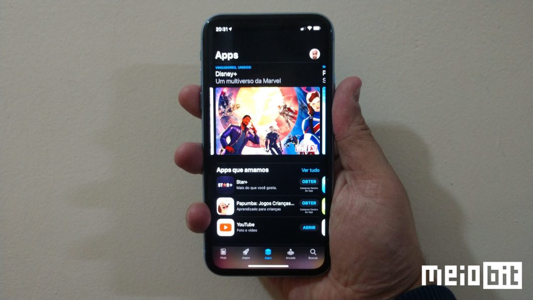Apple App Store no iPhone (Crédito: Ronaldo Gogoni/Meio Bit)