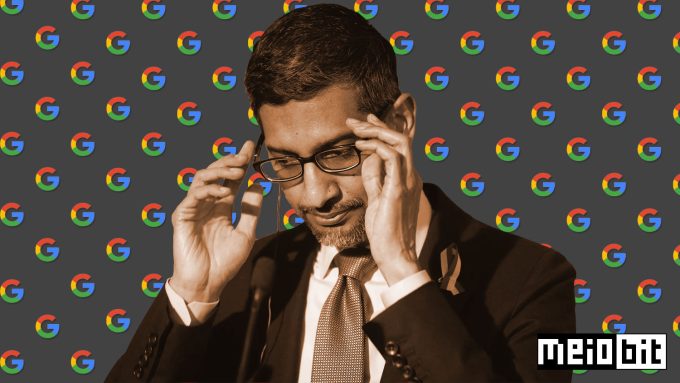 Sundar Pichai, CEO do Google, vai ter que desembolsar mais grana com multas da UE (Crédito: Ronaldo Gogoni/Meio Bit)