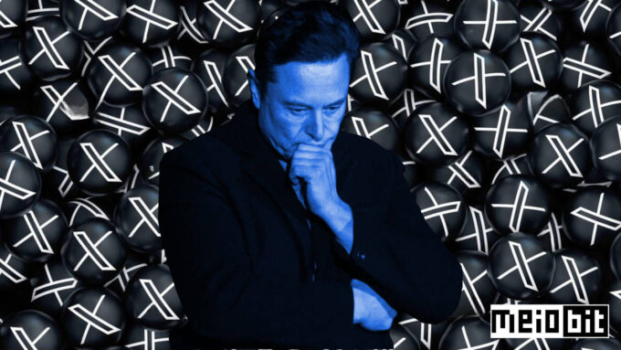 O X de Elon Musk se safou de pagar por links de notícias... até agora (Crédito: Ronaldo Gogoni/Meio Bit)