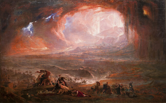 Quadro de 1822 "A Destruição de Pompeia e Herculano", de John Martin, após restauração de 2011 (Crédito: Tate Britain)
