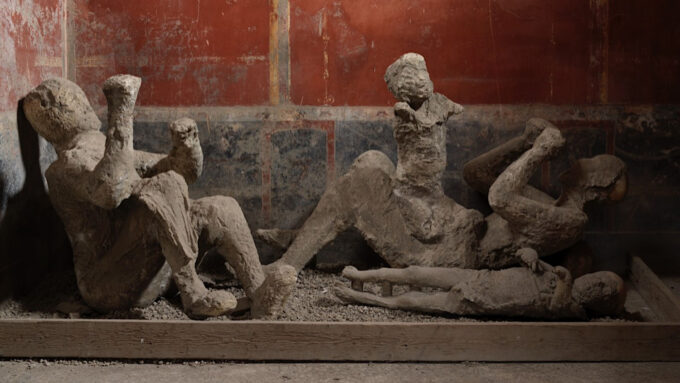 A suposta família da "Casa do Bracelete Dourado"; DNA revelou serem todos do sexo masculino, e não eram parentes (Crédito: Archeological Park of Pompeii)