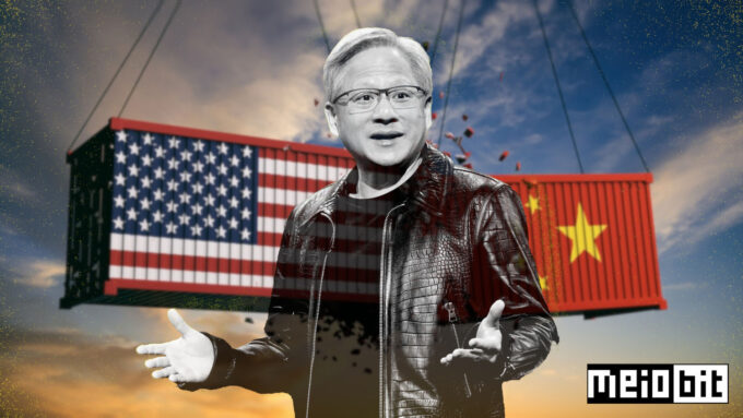 Para a surpresa de ninguém, a Nvidia de Jensen Huang foi (outra vez) pega no fogo cruzado entre EUA e China (Crédito: Ronaldo Gogoni/Meio Bit)
