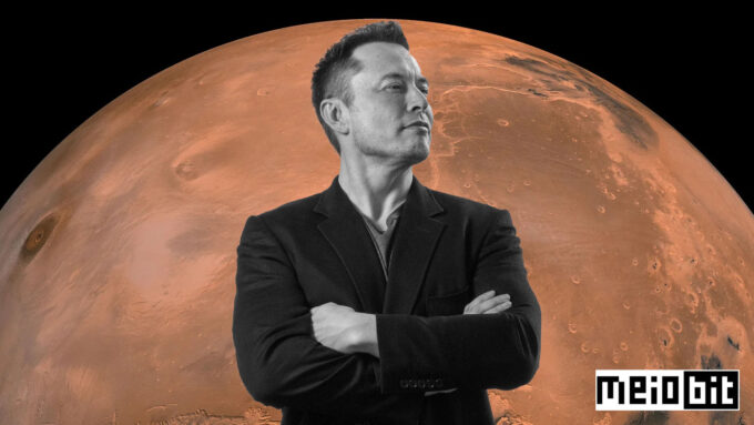 Elon Musk não desistiu de seu sonho (utópico) de colonizar Marte em seu tempo de vida (Crédito: Ronaldo Gogoni/Meio Bit)