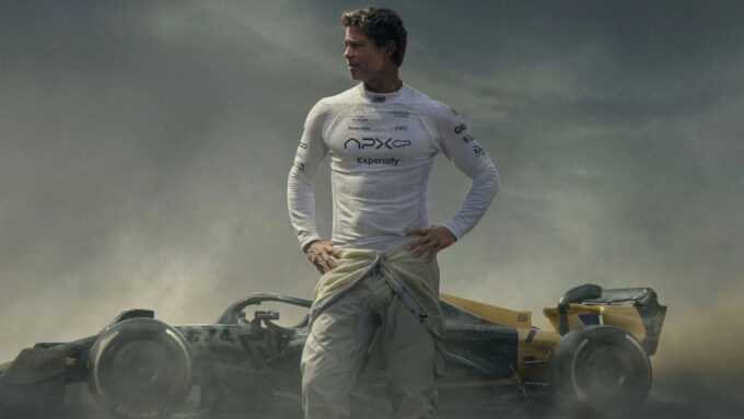 F1, filme estrelado por Brad Pitt, ajudou a aumentar popularidade do torneio nos EUA (Crédito: Divulgação/Apple Studios/Jerry Bruckheimer Films/Plan B Entertainment/Monolith Pictures/Dawn Apollo Films/Warner Bros. Pictures/Apple/FIA)